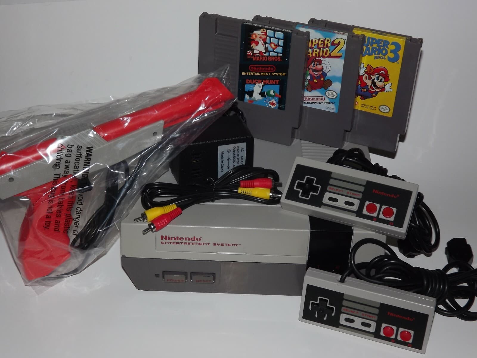 image-Nintendo NES System Console Choose Your Super Mario Game Bundle New 72 Pin