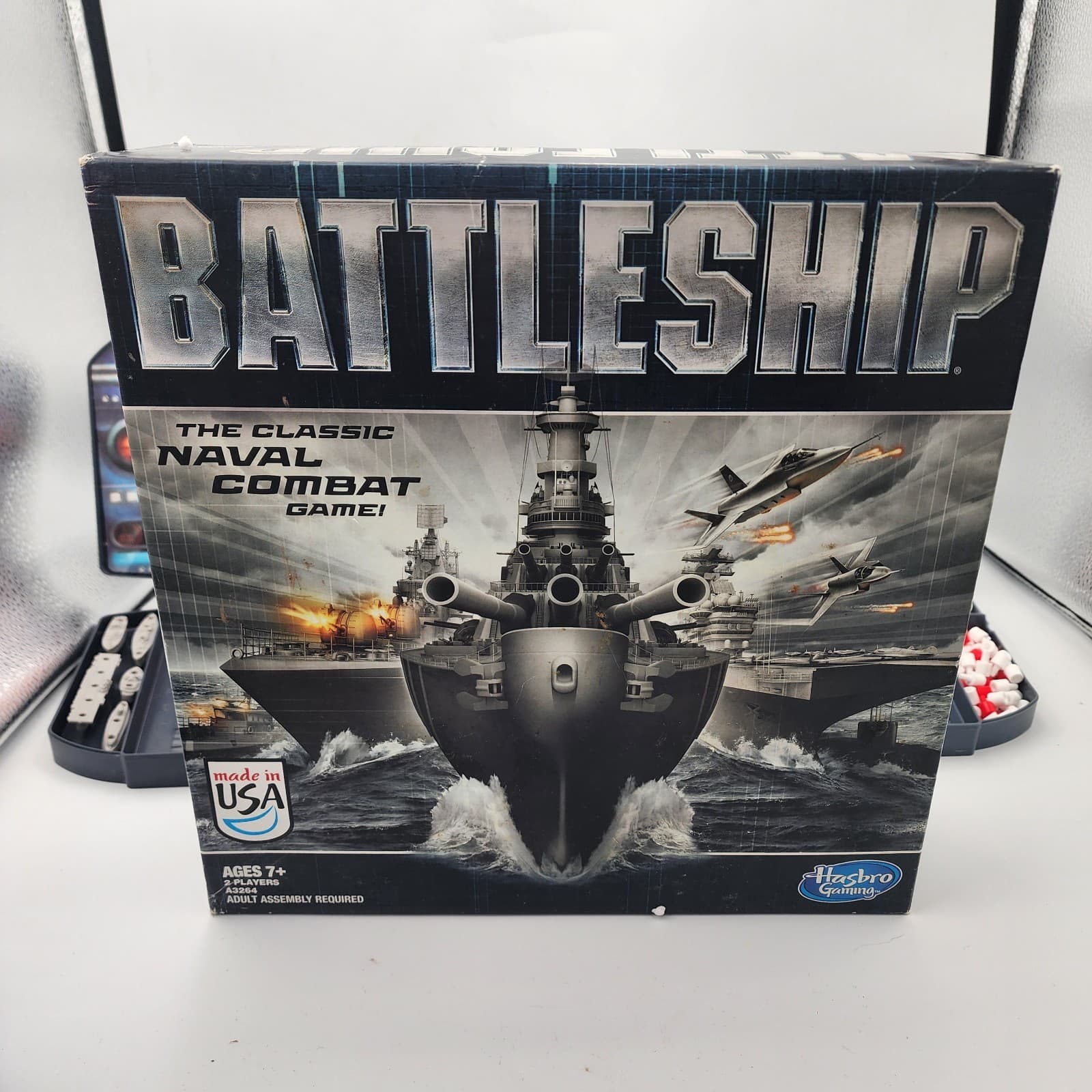 image-Hasbro Portable Classic Battleship Game Used Complete