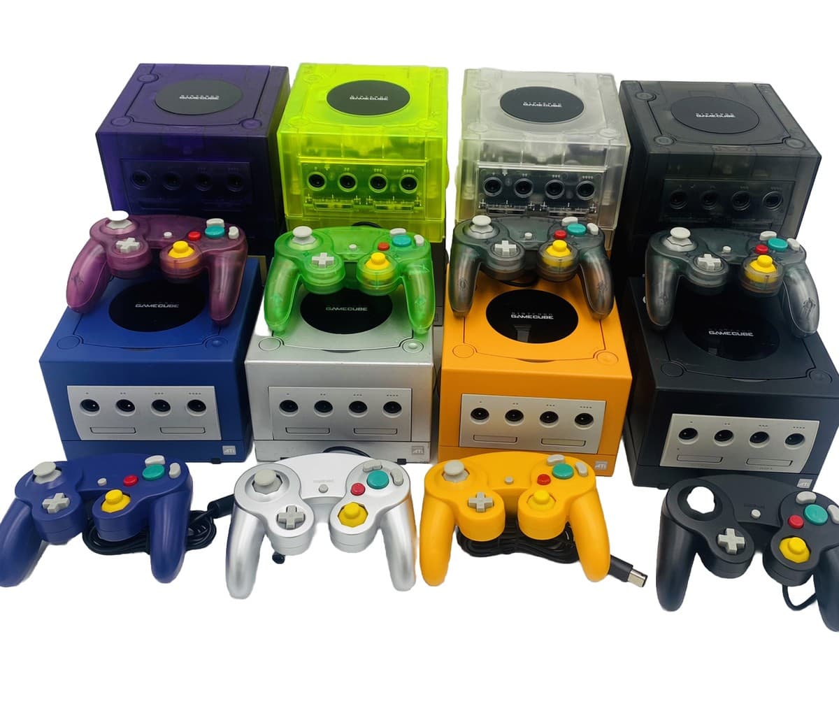 image-Nintendo GameCube Console NGC Console Various Colors + Controller + Wires Bundle