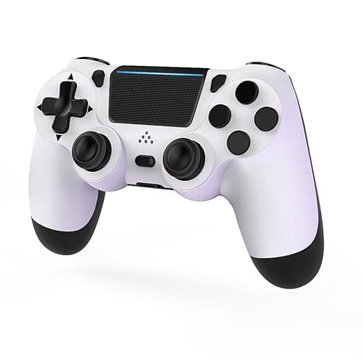 image-MOVONE Wireless Controller for PS4,Dual Vibration Game Joystick/Motion Sensing/Touchpad/Speaker/3.5mm Headphone，Compatible with PS4/Slim/Pro Console/PC(white+black)