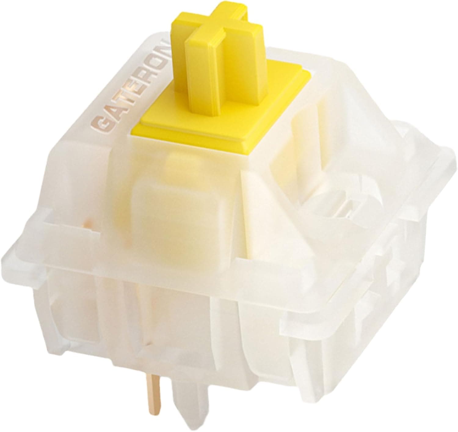 image-GATERON KS-3X1 V2 Milky Yellow Pro Pre-lubed 5 Pin Linear Keyboard for MX Gaming Mechanical Keyboard (70 Pcs, Milky Yellow Pro)