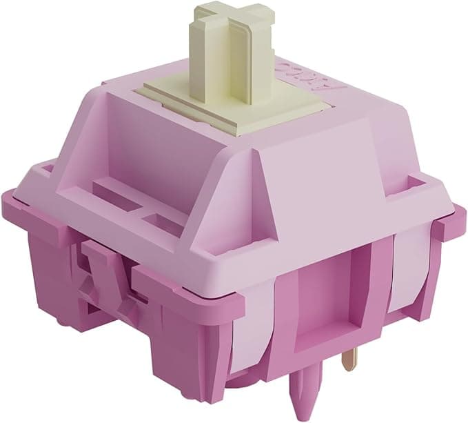 image-Akko V3 Creamy Purple Pro Keyboard Switch for Mechanical Gaming Keyboard, 5-Pin 30gf Tactile Switches Pre-Lubed Key switches(45pcs)