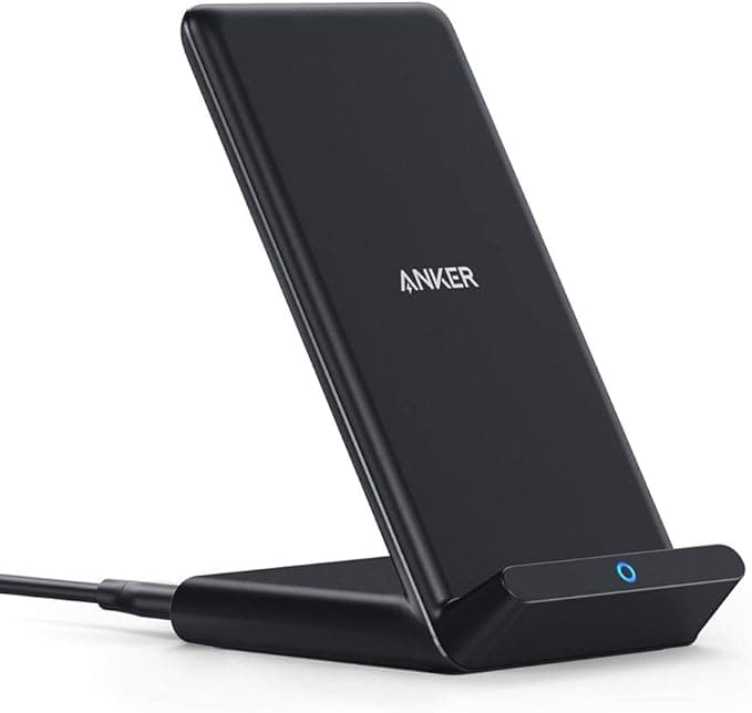 image-Anker 313 Wireless Charging Stand, Qi-Certified for iPhone 16/16 Pro/16 Pro Max/15/14/13, 10W Fast Charging for Galaxy S23/S22/S21 (No AC Adapter)