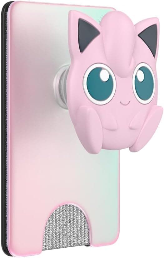 image-PopSockets Phone Wallet with Expanding Phone Grip, Phone Card Holder - Jiggly Puff