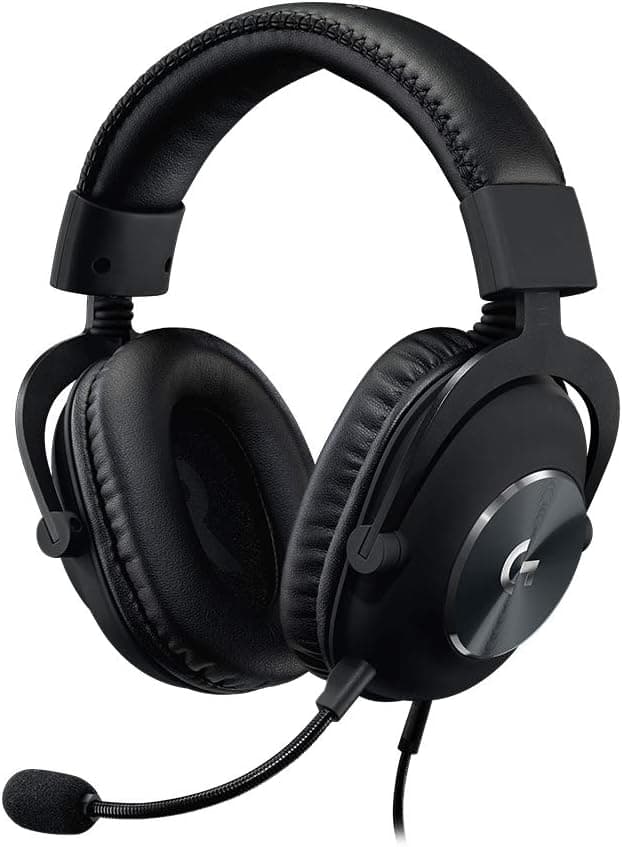 image-Logitech G Pro X Wired Gaming Headset: Blue VO!CE Detachable Boom Mic, DTS 7.1, 50 mm Drivers, USB/3.5mm Aux, Spare Memory Foam Ear Pads, USB DAC & Bag Included, for PC, Xbox, PS5, PS4 - Black