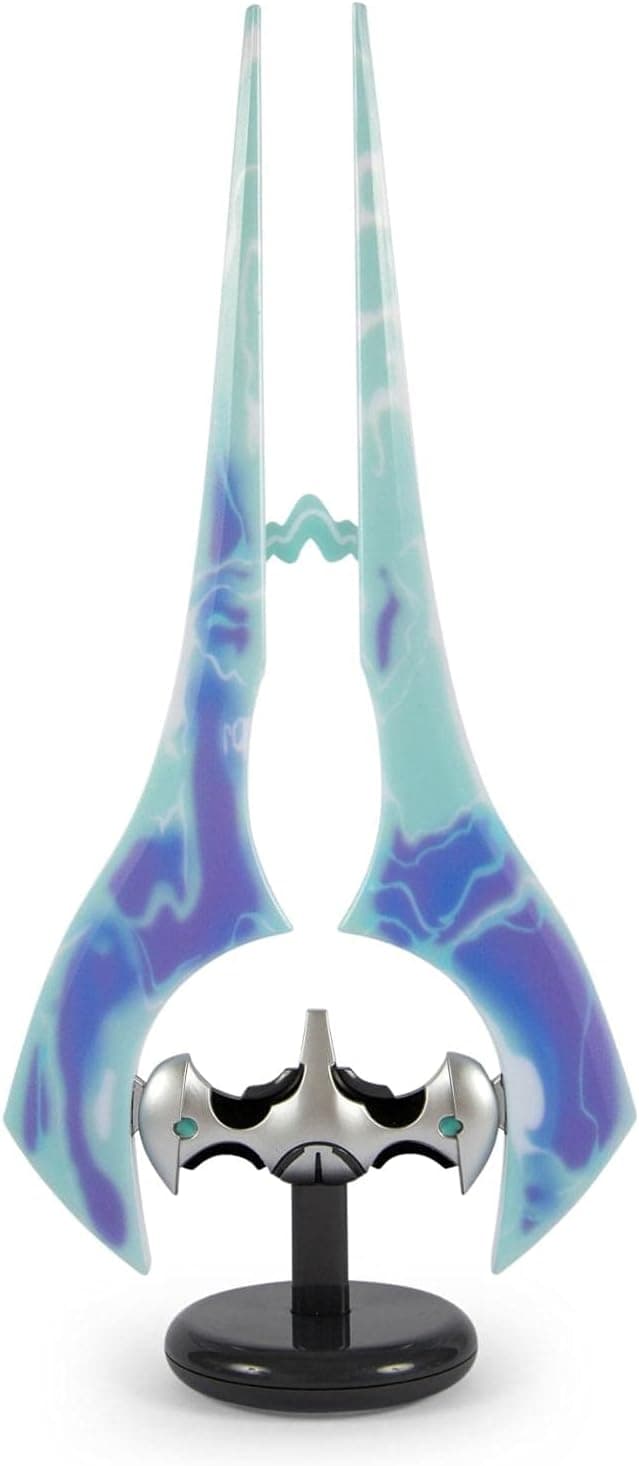 image-Ukonic Halo Light-Up Covenant Energy Sword Collectible Desktop Lamp With LED Light | Video Game-Themed Room Essentials | Bedside Table Lamp, Home Decor Accessories | 14 Inches Tall