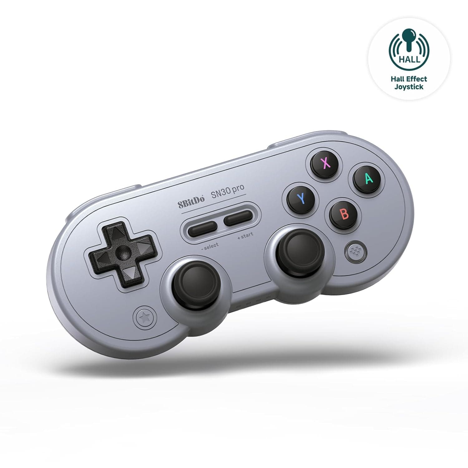 image-8Bitdo SN30 Pro Bluetooth Controller, Hall Effect Joystick Update, Compatible with Switch, PC, macOS, Android, Steam Deck & Raspberry Pi (Gray)