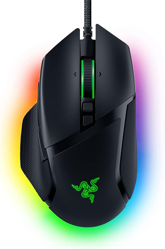 image-Razer Basilisk V3 Customizable Ergonomic Gaming Mouse: Fastest Gaming Mouse Switch - Chroma RGB Lighting - 26K DPI Optical Sensor - 11 Programmable Buttons - HyperScroll Tilt Wheel - Classic Black