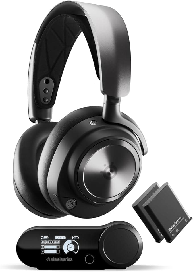 image-SteelSeries Arctis Nova Pro Wireless Multi-System Gaming Headset - Premium Hi-Fi Drivers - Active Noise Cancellation - Infinity Power System - Stealth Retractable Mic - PC, PS5/PS4, Switch, Mobile