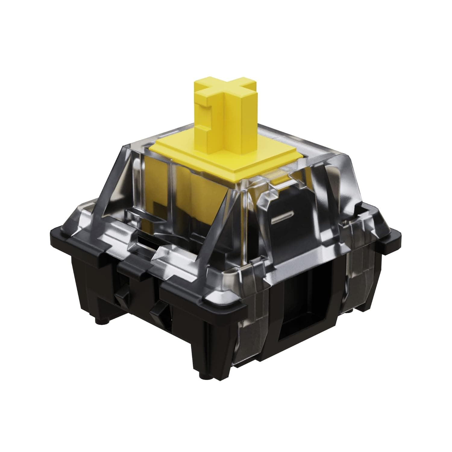 image-Gateron KS-15 Optical Switches for MX Mechanical Gaming Keyboard | 35g Force | Linear | Clear Top RGB Switches for Backlit Keyboard | (65 PCS, Yellow)