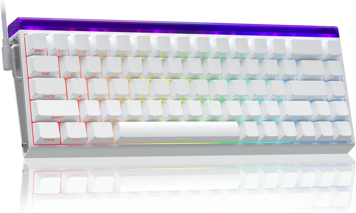 image-AULA Hero 68 HE 60% Gaming Keyboard Wired, Hall Effect Magnetic Switch
