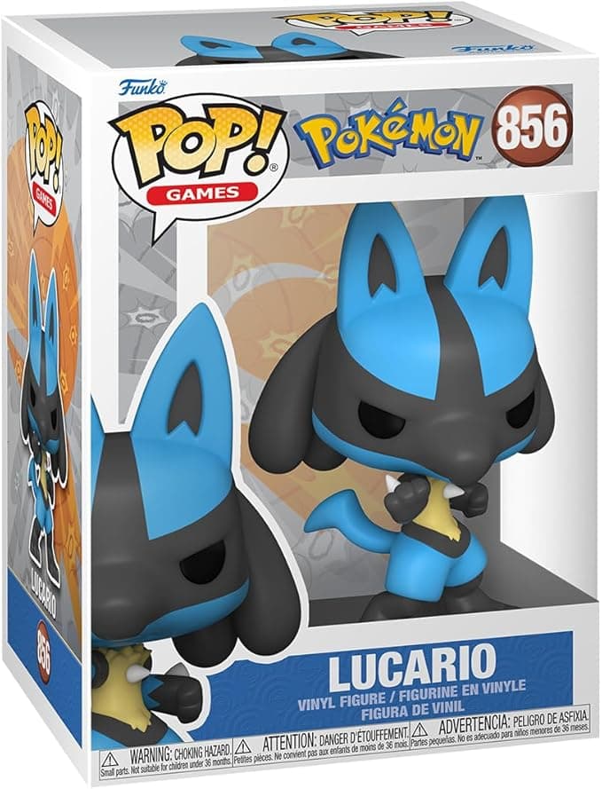 image-Funko POP! Games: Pokemon - Lucario - Collectible Vinyl Figure - Gift Idea - Official Merchandise - Toys for Children and Adults - Video Games Fans - Figure for Collectors