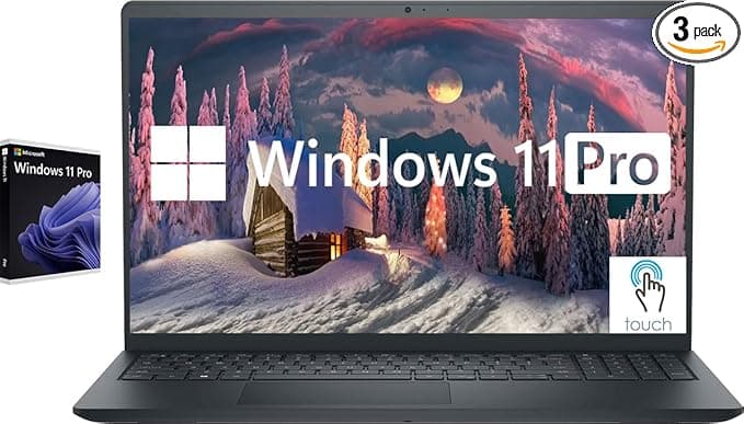image-Dell Inspiron Touchscreen Laptop, 15.6 Business & Student Laptop Computer, Windows 11 Pro Laptop 32GB RAM 1TB SSD, Intel i5-1155G7 Processor, Full HD IPS Display, Numeric Keypad, HDMI, Carbon Black
