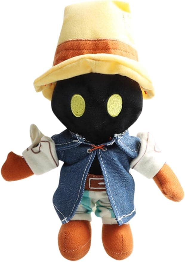 image-The Black Mage Plush Doll Figure Toy Stuffed Plushie Home Decoration Gift for Game Fans 10.5 in