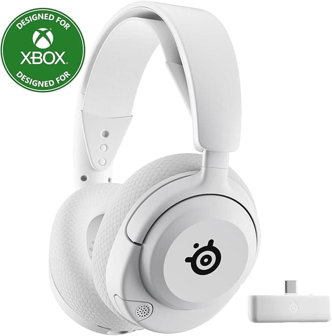 image-SteelSeries Arctis Nova 5X Wireless Multi-System Gaming Headset — White — Neodymium Magnetic Drivers — 100+ Audio Presets — 60 HR Battery — 2.4GHz or BT — Gen2.X Mic — Xbox, PC, PS, Switch, Mobile