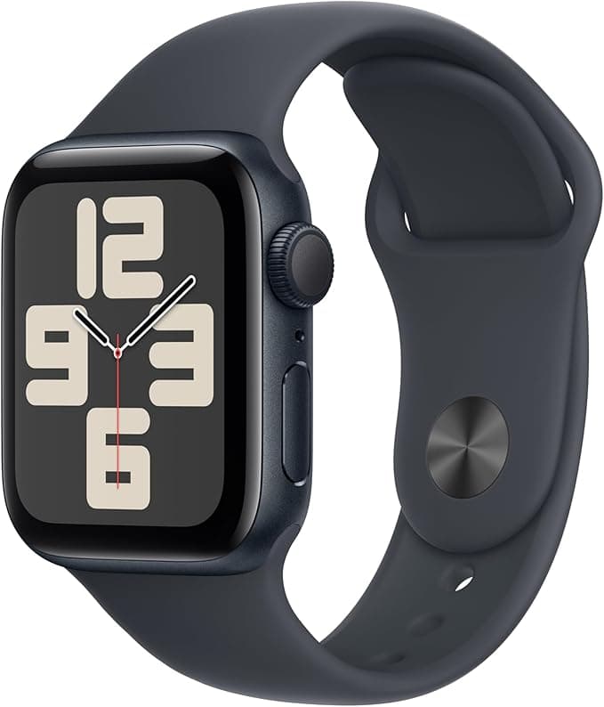 image-Apple Watch SE (2nd Gen) [GPS 40mm] Smartwatch with Midnight Aluminum Case with Midnight Sport Band S/M. Fitness and Sleep Trackers, Crash Detection, Heart Rate Monitor, Retina Display