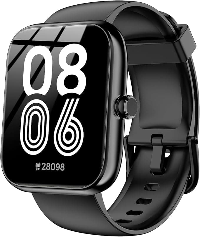 image-Smart Watch with Alexa Built-in, 1.83 HD Touchscreen, Bluetooth Call/Make Calls, IP68 Waterproof Fitness Tracker with 120+ Sport Modes, 24/7 Heart Rate & Sleep Monitor for iOS/Android (Black)