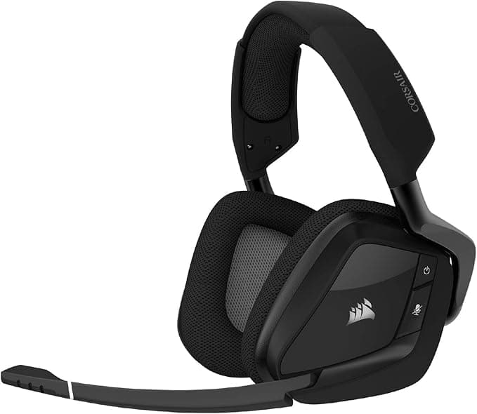 image-CORSAIR VOID RGB ELITE Wireless Gaming Headset - 7.1 Surround Sound - Omni-Directional Microphone - Microfiber Mesh Earpads - Up to 40ft Range - iCUE Compatible - PC, Mac, PS5, PS4 - Carbon