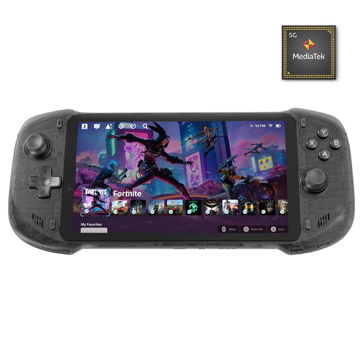image-OnePro Cloud Handheld Portable Remote Play Gaming Console, For Xbox Cloud Gaming, NVIDIA GeForce NOW, Playstation, PC, Long-Battery Life, 7 1080P Touchscreen, Lightweight Retro Game Handheld - 64G
