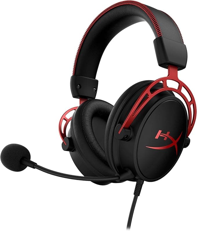 image-HyperX Cloud Alpha - Gaming Headset, Dual Chamber Drivers, Legendary Comfort, Aluminum Frame, Detachable Microphone, Works on PC, PS4, PS5, Xbox One/ Series X|S, Nintendo Switch and Mobile - Red