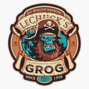 image-Ghost Pirate Grog - Monkey Island Craft Beer - Video Game Bumper Sticker Window Vinyl Decal 5