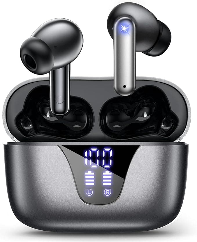 image-ZIUTY Wireless Earbuds, 2025 Bluetooth Headphones, 50hrs Stereo Deep Bass Ear Buds with Power Display Charging Case, buit in Mic, IPX5 Waterproof Headset for iPhone Andriod Phones