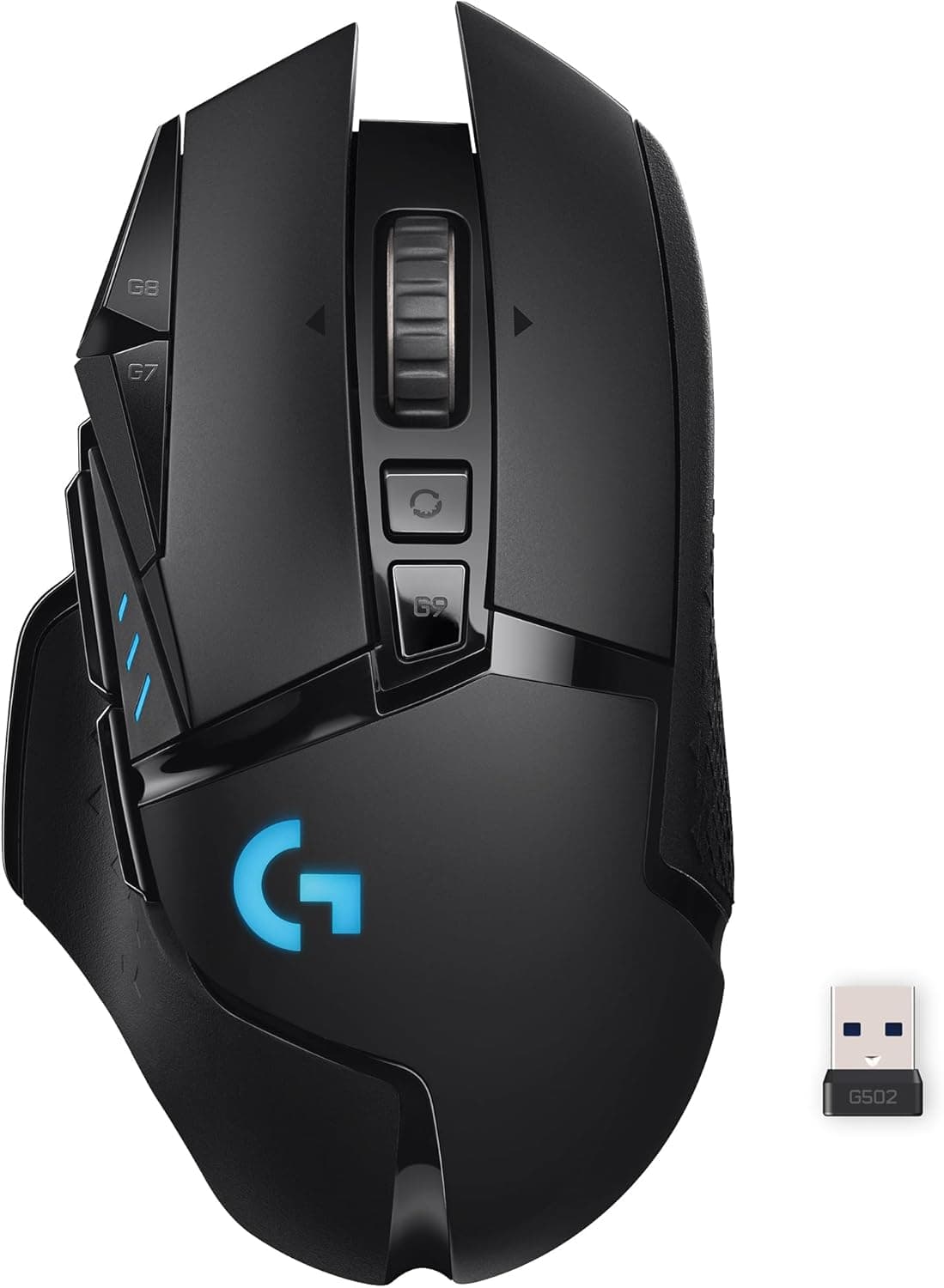 image-Logitech G502 Lightspeed Wireless Gaming Mouse with Hero 25K Sensor, PowerPlay Compatible, Tunable Weights and Lightsync RGB - Black