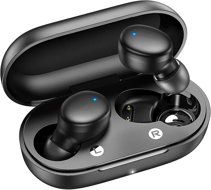 image-kurdene Wireless Earbuds Bluetooth 5.3 in Ear Buds Light Weight Headphones,Deep Bass Sound,Built in Mics Headset,Clear Calls Earphones for Sports Workout
