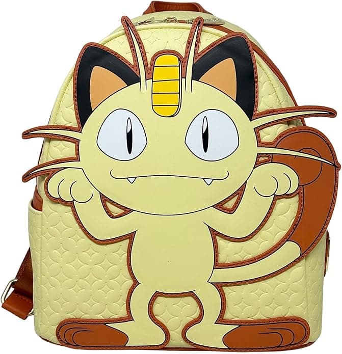 image-Loungefly Pokemon Meowth Cosplay Womens Double Strap Shoulder Bag Purse
