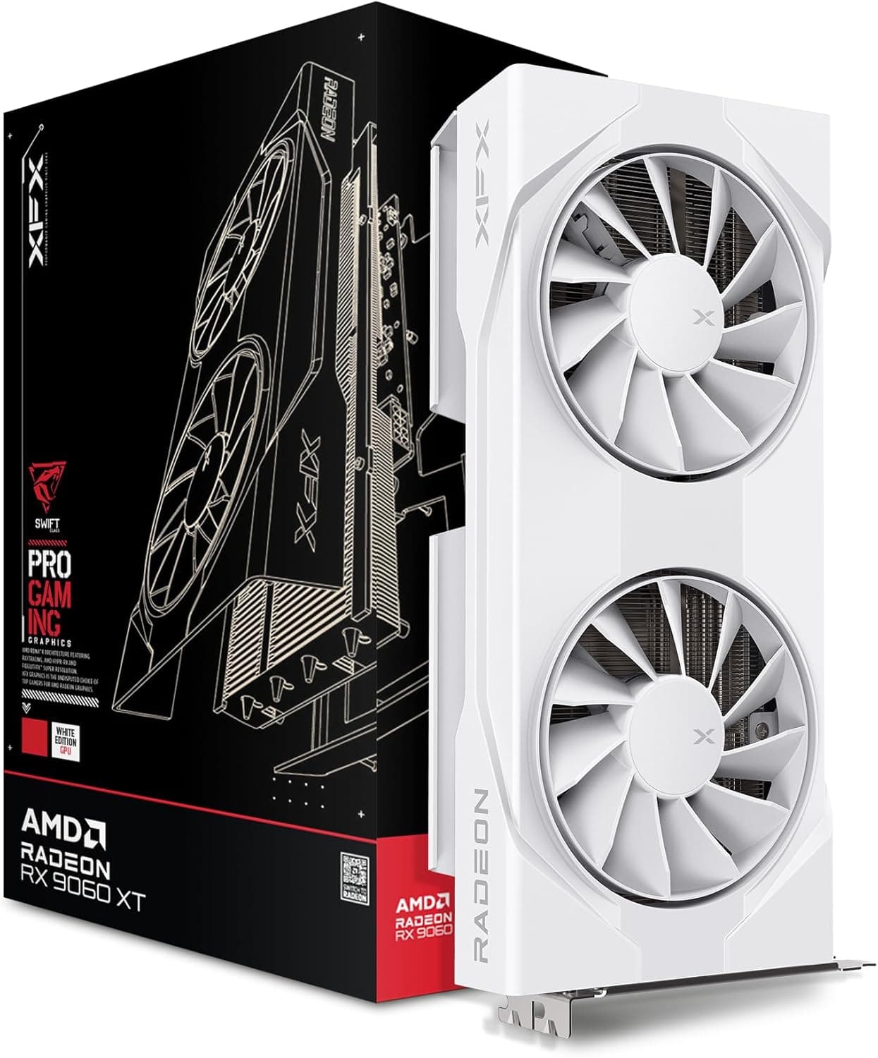 image-XFX Swift AMD Radeon RX 9060 XT OC White Gaming Edition