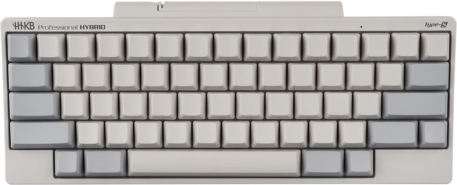 image-Happy Hacking Keyboard Professional Hybrid Type-S (Wireless, Bluetooth, Wired, USB, Silent, Mac, Windows, White, Blank) with 2 Year Advance Exchange Warranty