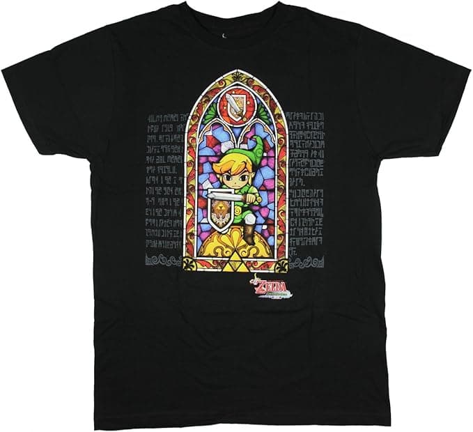 image-Nintendo Men's Stained Glass T-Shirt