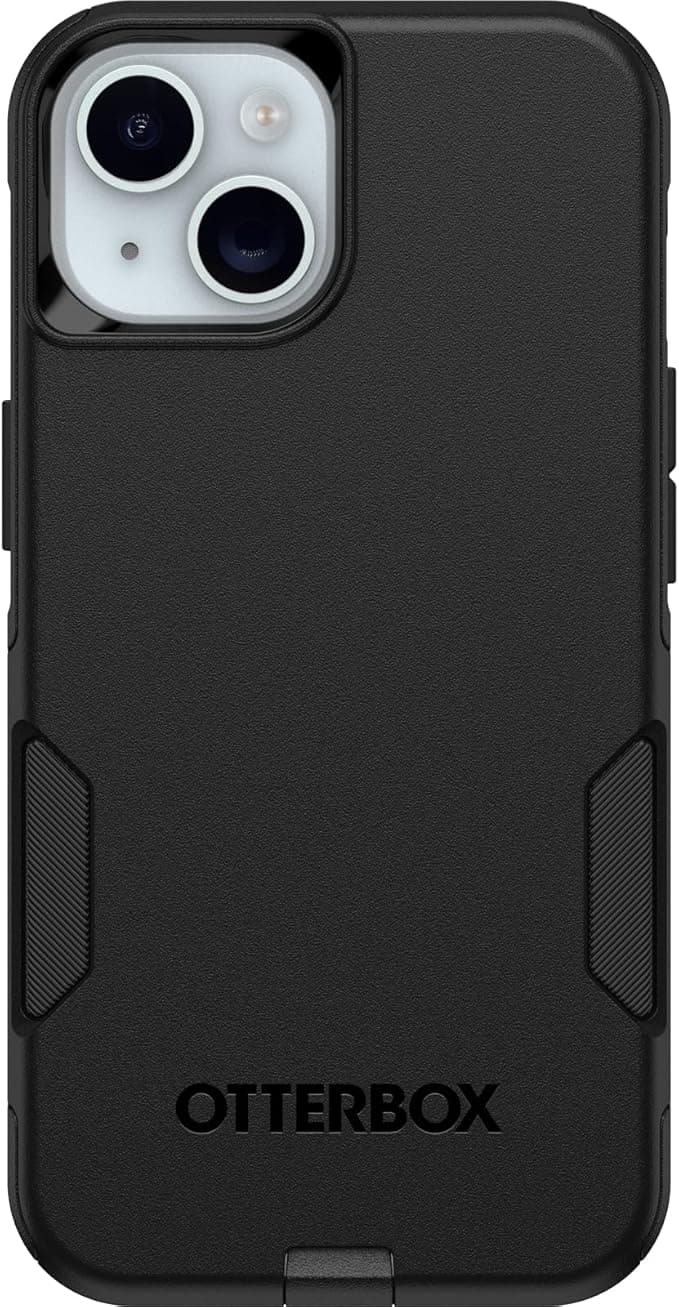 image-OtterBox iPhone 16e, 15, 14, & 13 Commuter Series Case - Black, Slim & Tough, Pocket-Friendly, with Port Protection