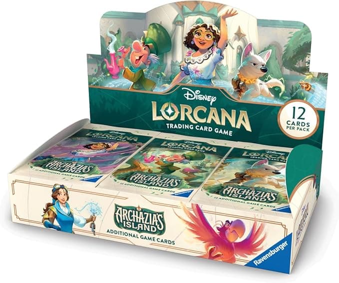 image-Ravensburger Disney Lorcana TCG: Archazia's Island Booster Pack Display | 24 Packs with 12 Trading Cards Each | Ideal for Collectors & Disney Fans | Suitable for Ages 8+