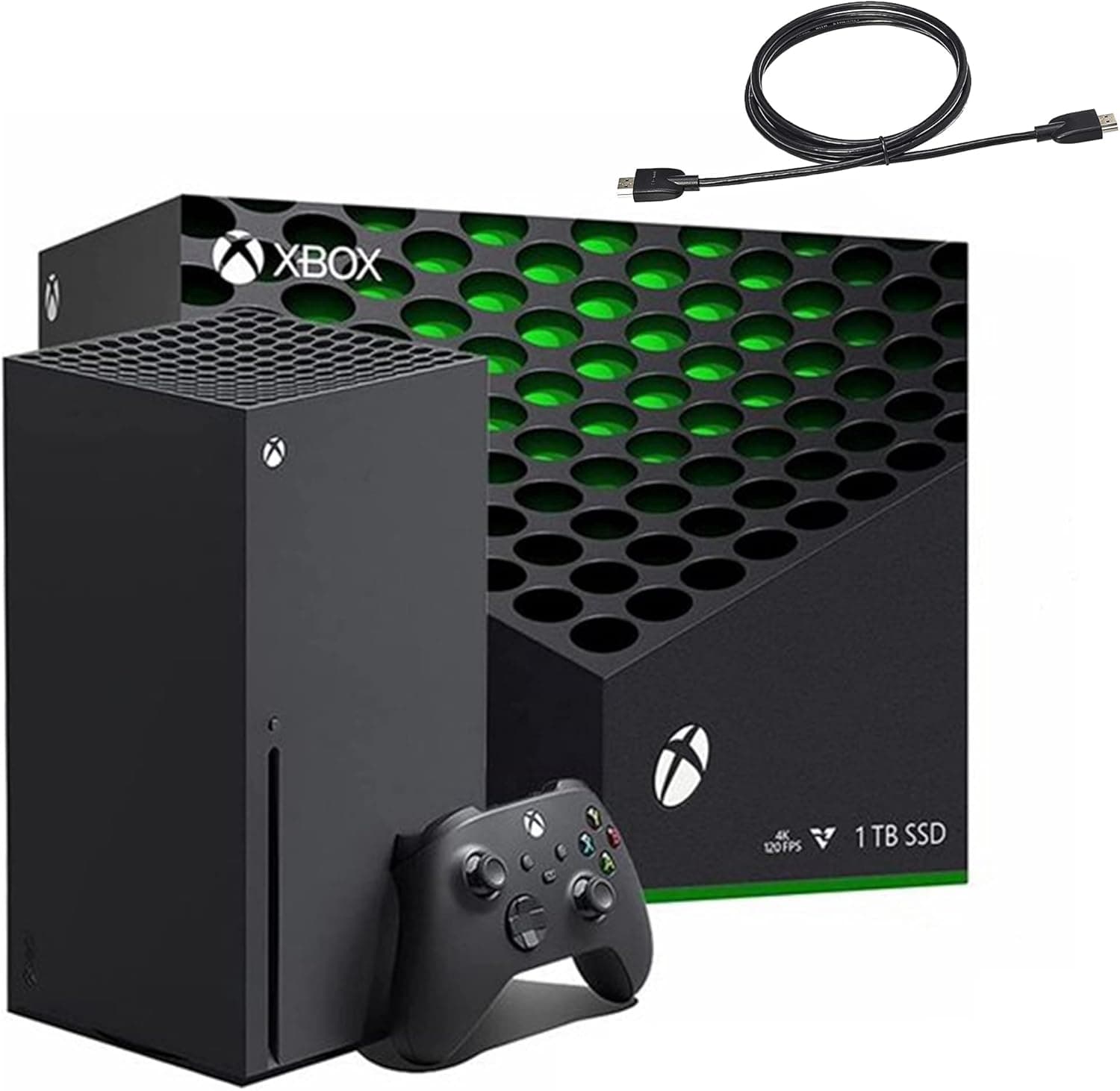 image-Microsoft Xbox Series X 1TB Gaming Console Console + 1 Wireless Controller - Backward Compatible with Thousands of Games, Fine-Tuned Performance, True 4K Gaming, Up to 120 FPS - HDMI_Cable