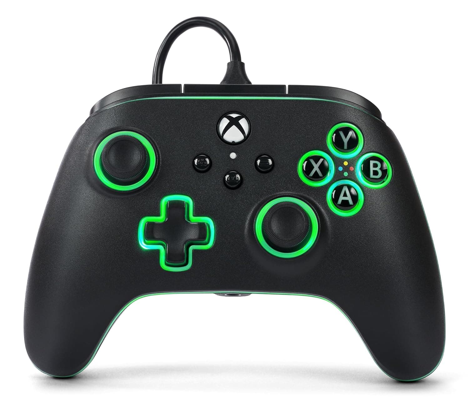 image-PowerA Advantage Wired Controller for Xbox Series X|S with Lumectra - Black, gamepad, wired video game controller, gaming controller, works with Xbox One and Windows 10/11, officially licensed