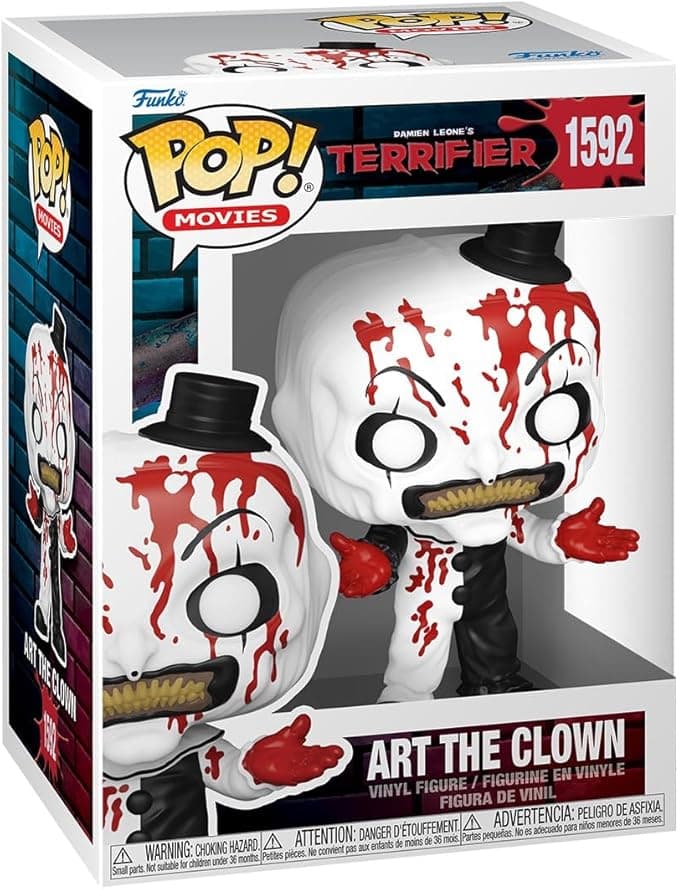 image-Funko POP! Movies: Terrifier 2 - Art The Clown - Bloody - Collectable Vinyl Figure - Gift Idea - Official Merchandise - for Kids & Adults - Horror Fans - Model Figure for Collectors and Display