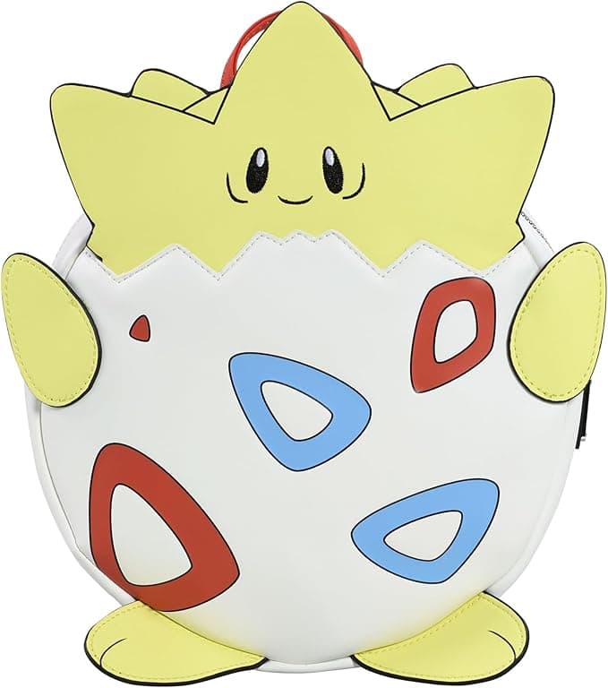 image-Loungefly Pokemon - Togepi - Mini Backpack - Premium Vegan Leather - Gift Idea - Official Merchandise - for Boys, Girls Men and Women - Anime Fans