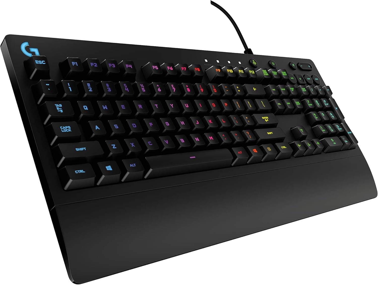 image-Logitech G213 Prodigy Gaming Keyboard, LIGHTSYNC RGB Backlit Keys, Spill-Resistant, Customizable Keys, Dedicated Multi-Media Keys – Black