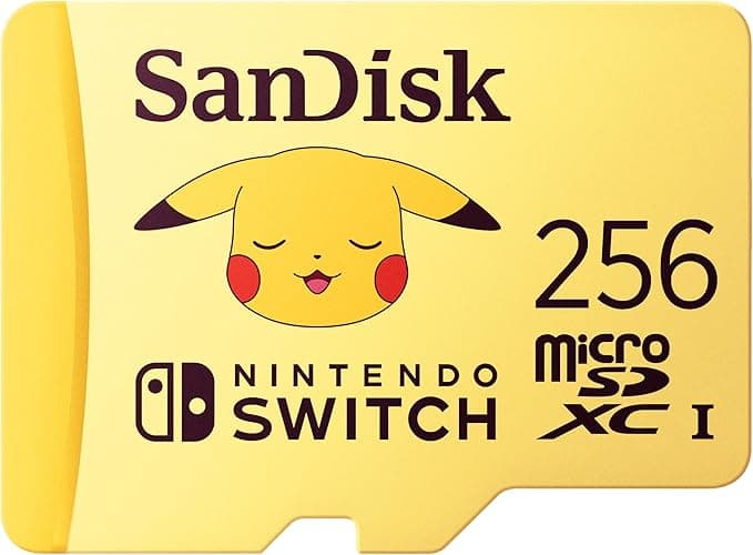 image-SanDisk 256GB Pokémon Pikachu microSDXC Card Licensed for Nintendo-Switch - Made for Nintendo Switch 1, Nintendo Switch OLED, and Nintendo Switch Lite - SDSQXAO-256G-GN6ZK