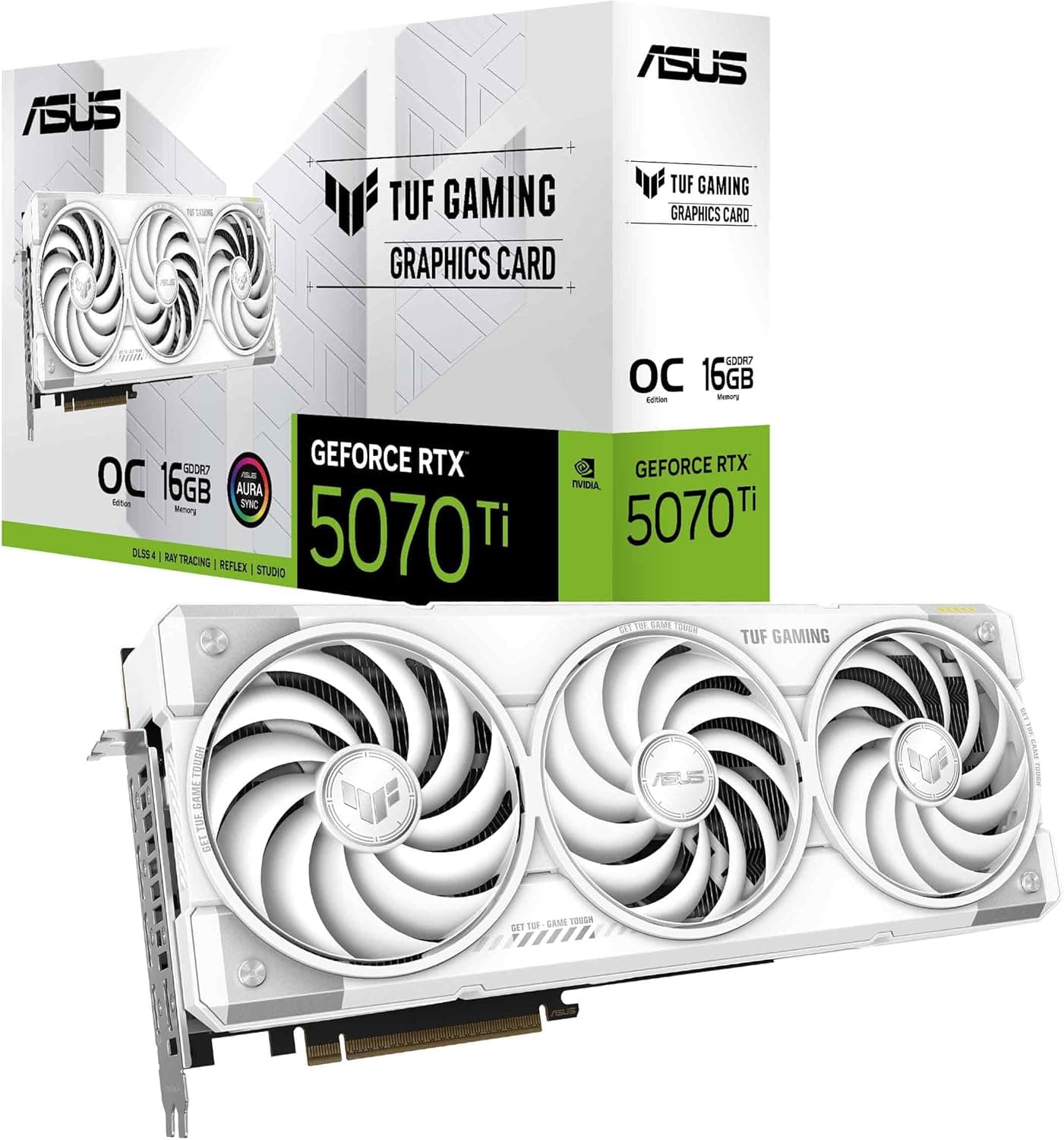 image-ASUS TUF Gaming GeForce RTX ™ 5070 Ti 16GB GDDR7 White OC Edition Gaming Graphics Card