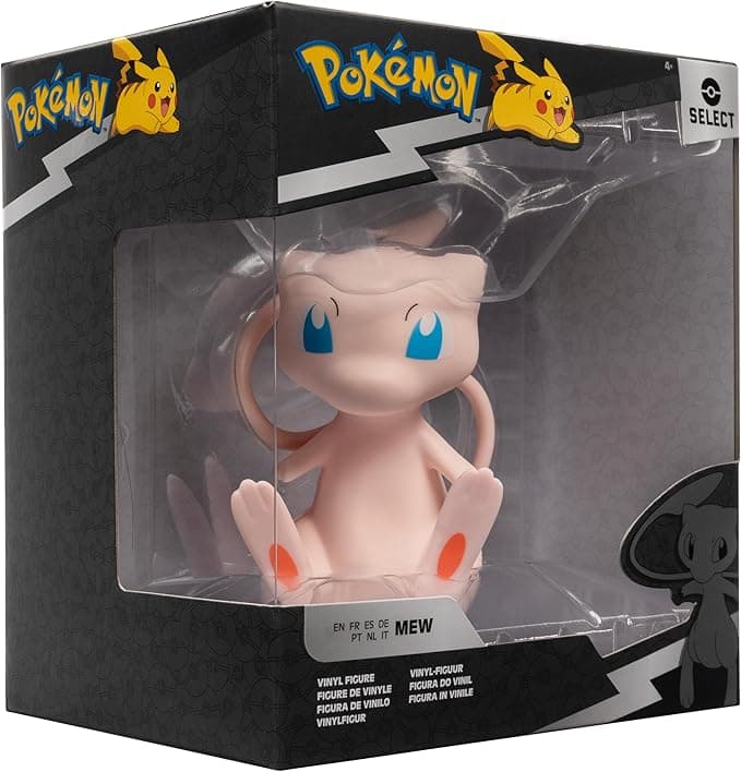 image-Pokemon MEW Select Vinyl Figure - 4-Inch Figure Made from Vinyl