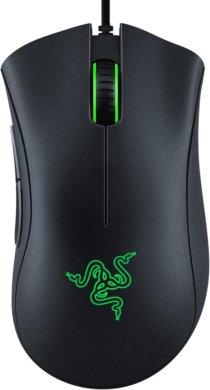 image-Razer DeathAdder Essential Gaming Mouse: 6400 DPI Optical Sensor - 5 Programmable Buttons - Mechanical Switches - Rubber Side Grips - Classic Black