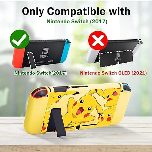 Xcitifun Protective Case Compatible with Nintendo Switch 2017 TPU Cases for Girls Boys Kids Cartoon Cute Kawaii Character Switch Shell Compatible with Nintendo Switch Controller Cover - Yellow Laugh - Image 3