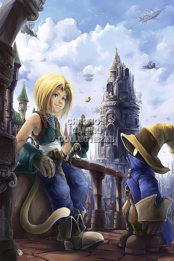 image-Final Fantasy IX Zidane and Vivi Poster Glossy Finish Made in USA - YFIX010 (16 x 24 (41cm x 61cm))