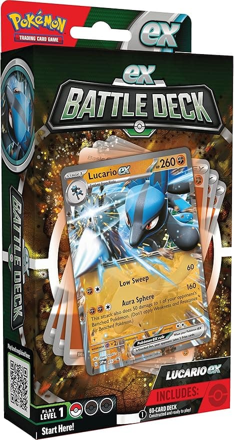 image-Pokemon TCG: Lucario ex Battle Deck (Ready-to-Play 60-Card Deck)
