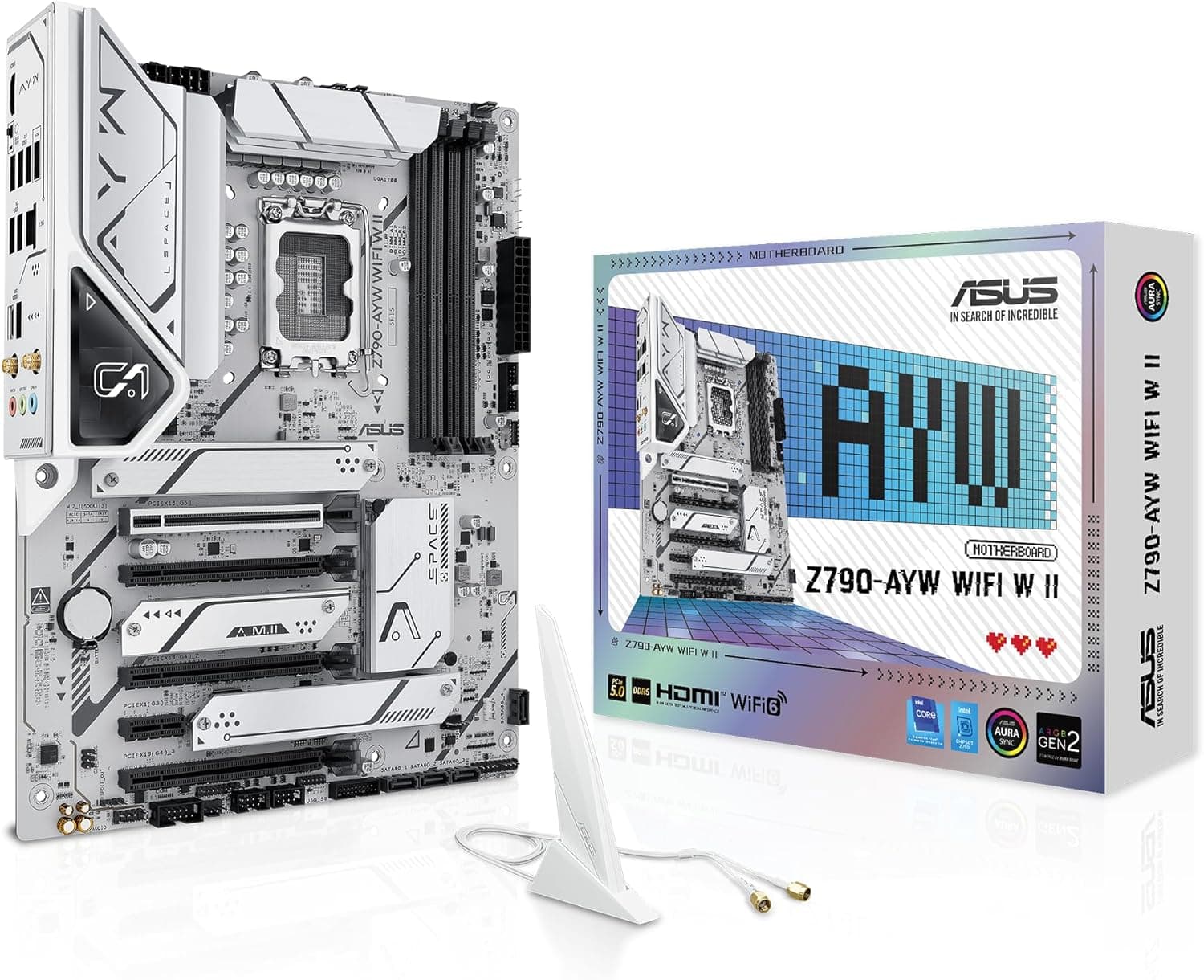 image-ASUS Z790-AYW WiFi W II Intel Z790 (LGA 1700) ATX Motherboard