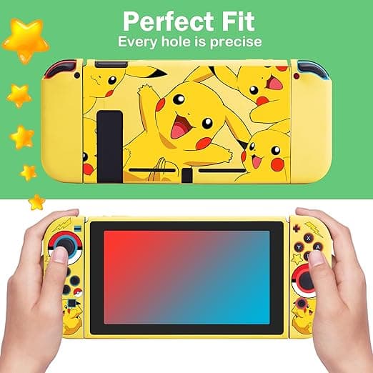Xcitifun Protective Case Compatible with Nintendo Switch 2017 TPU Cases for Girls Boys Kids Cartoon Cute Kawaii Character Switch Shell Compatible with Nintendo Switch Controller Cover - Yellow Laugh - Image 1