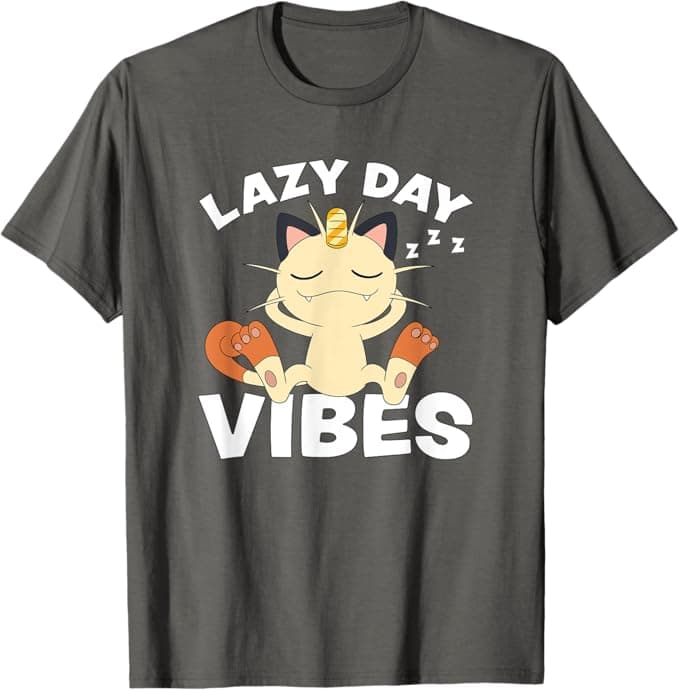 image-Pokémon - Meowth Lazy Day Vibes T-Shirt