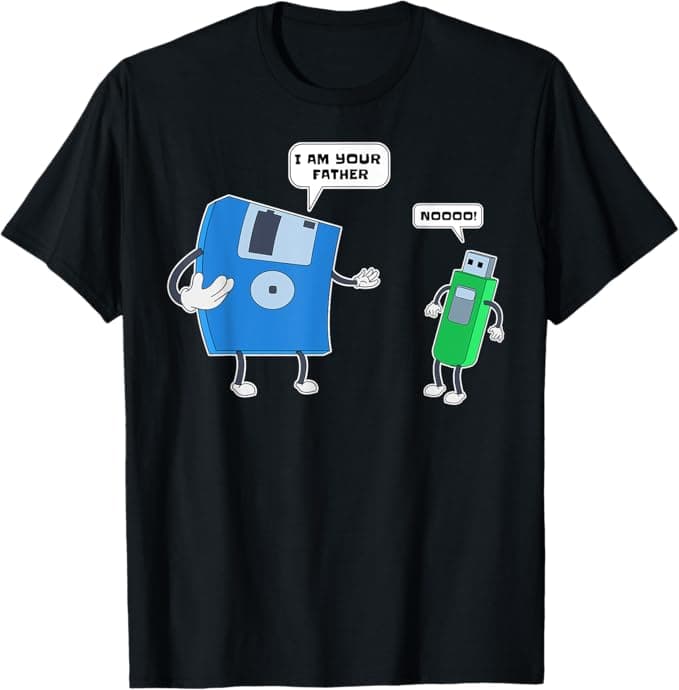 image-Computer Engineering I mens Father & Son Floppy Disk Engineer Short Sleeve T-Shirt